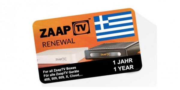 ZAAPTV ABO-Verlängerung 1 Jahr GREEK